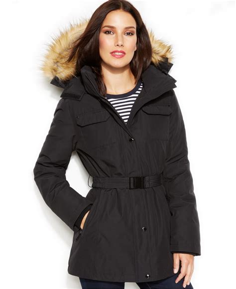 michael michael kors women's hooded faux-fur-trim puffer coat|Michael Kors winter puffer coat.